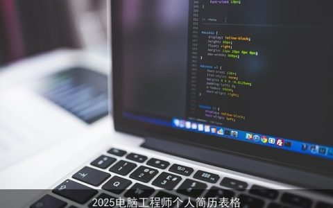 2025电脑工程师个人简历表格