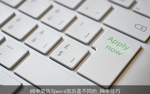 网申简历与word简历是不同的_网申技巧
