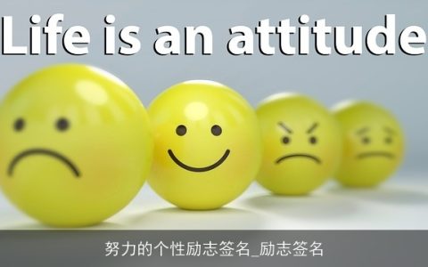 努力的个性励志签名_励志签名