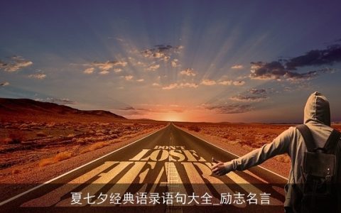 夏七夕经典语录语句大全_励志名言