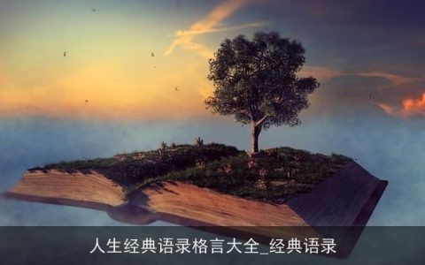 人生经典语录格言大全_经典语录