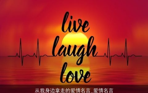 从我身边拿走的爱情名言_爱情名言
