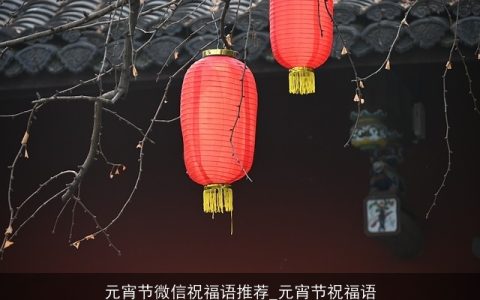 元宵节微信祝福语推荐_元宵节祝福语