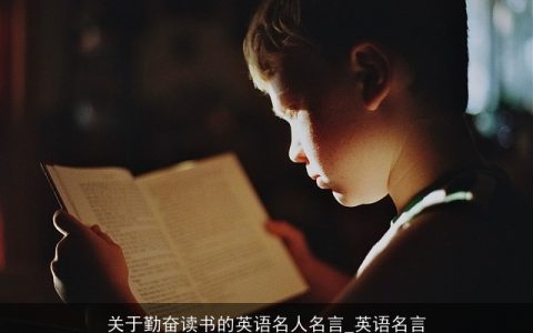 关于勤奋读书的英语名人名言_英语名言
