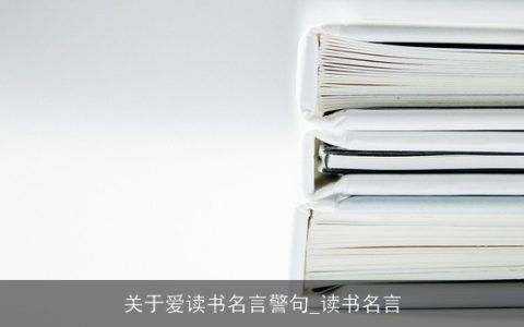 关于爱读书名言警句_读书名言
