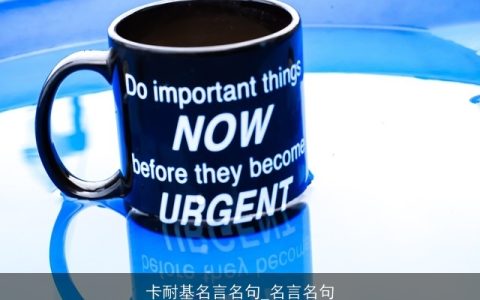 卡耐基名言名句_名言名句