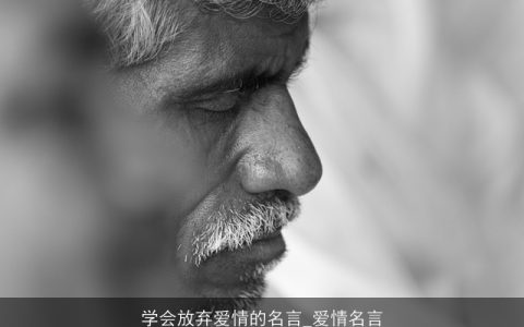 学会放弃爱情的名言_爱情名言