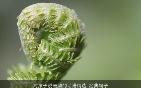 对孩子说鼓励的话语精选_经典句子