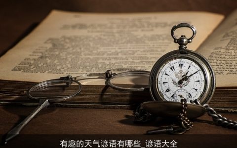 有趣的天气谚语有哪些_谚语大全
