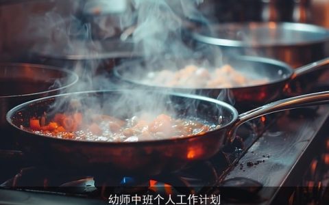 幼师中班个人工作计划