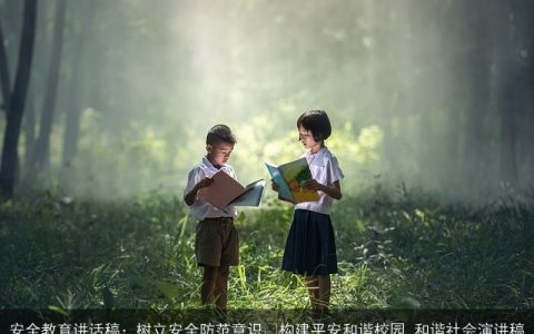 安全教育讲话稿：树立安全防范意识 构建平安和谐校园_和谐社会演讲稿