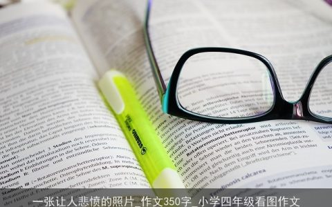 一张让人悲愤的照片_作文350字_小学四年级看图作文