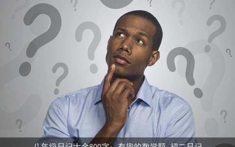八年级日记大全800字：有趣的数学题_初二日记