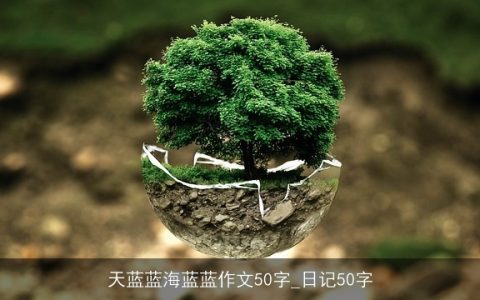 天蓝蓝海蓝蓝作文50字_日记50字
