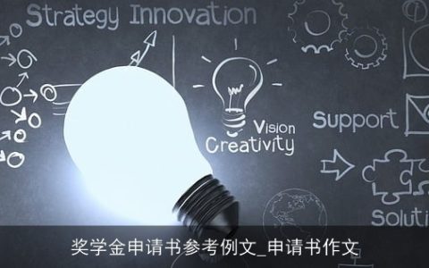 奖学金申请书参考例文_申请书作文