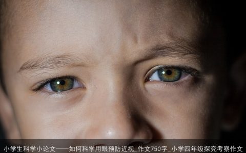 小学生科学小论文——如何科学用眼预防近视_作文750字_小学四年级探究考察作文