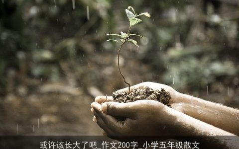 或许该长大了吧_作文200字_小学五年级散文