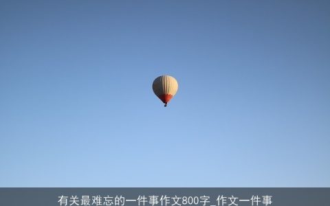 有关最难忘的一件事作文800字_作文一件事