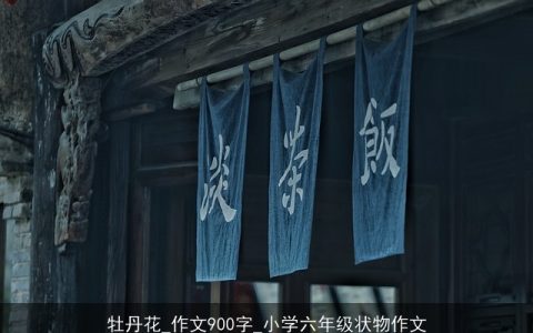 牡丹花_作文900字_小学六年级状物作文