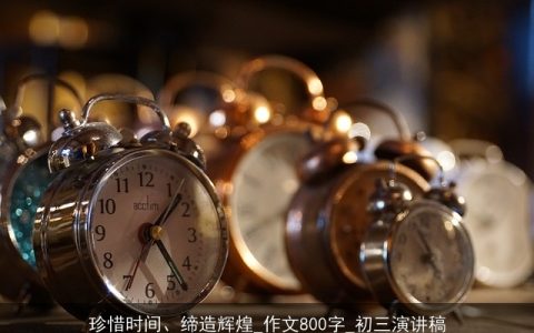 珍惜时间、缔造辉煌_作文800字_初三演讲稿