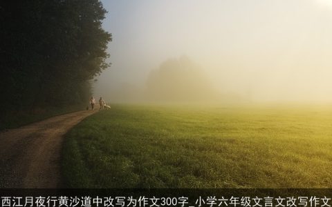西江月夜行黄沙道中改写为作文300字_小学六年级文言文改写作文