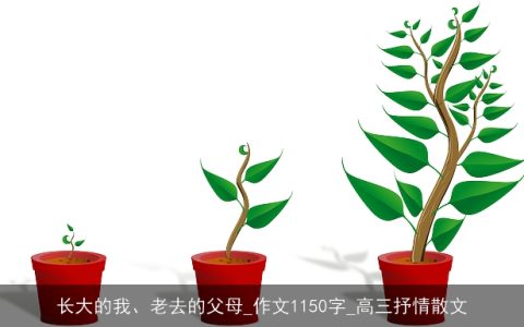 长大的我、老去的父母_作文1150字_高三抒情散文