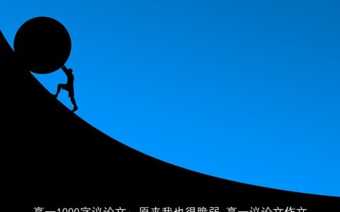 高一1000字议论文：原来我也很脆弱_高一议论文作文