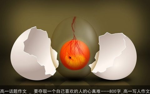 高一话题作文 _ 要夺取一个自己喜欢的人的心真难……800字_高一写人作文