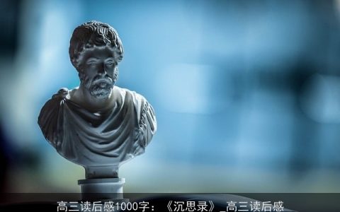 高三读后感1000字：《沉思录》_高三读后感