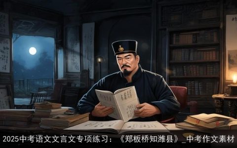 2025中考语文文言文专项练习：《郑板桥知潍县》_中考作文素材