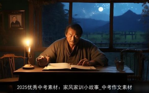 2025优秀中考素材：家风家训小故事_中考作文素材