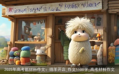 2025年高考新材料作文：绵羊开店_作文1100字_高考材料作文