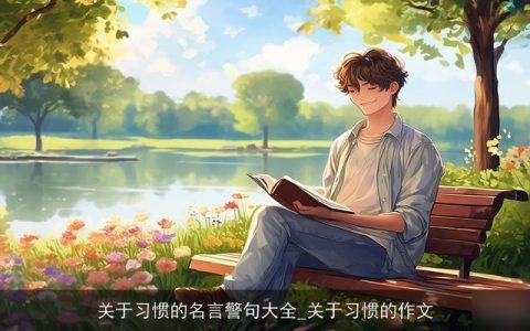 关于习惯的名言警句大全_关于习惯的作文