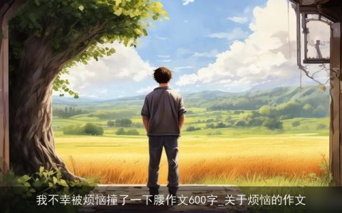 我不幸被烦恼撞了一下腰作文600字_关于烦恼的作文