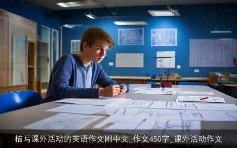 描写课外活动的英语作文附中文_作文450字_课外活动作文