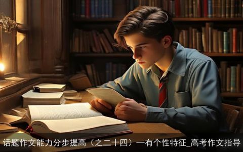话题作文能力分步提高（之二十四）—有个性特征_高考作文指导